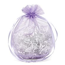 Wide Round Flat Bottom Organza Bags