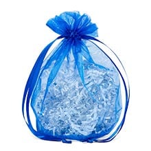 Wide Round Flat Bottom Organza Bags