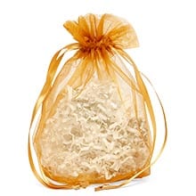 Wide Round Flat Bottom Organza Bags