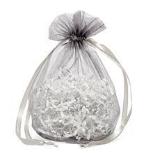 Wide Round Flat Bottom Organza Bags