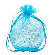 Wide Round Flat Bottom Organza Bags