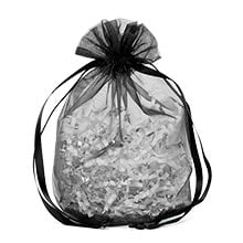 Wide Round Flat Bottom Organza Bags