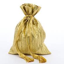 Sparkling Crinkled Metallic Fabric Bags