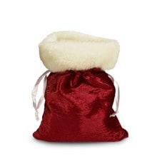 Christmas Velvet Faux Fur Bag