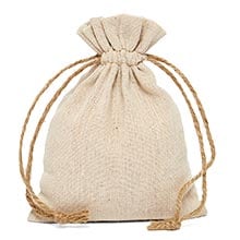 Linen Bag with Hemp Cord