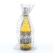 Star Print Organza Wine Bags