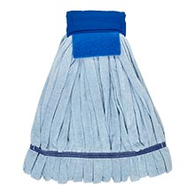 22oz Blue Microfiber Tube Mop W/ 5" Blue Headband