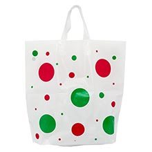 Printed Christmas Soft Loop Plastic Handle Bags