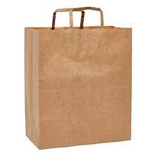 Kraft Flat Handle Grocery Bag