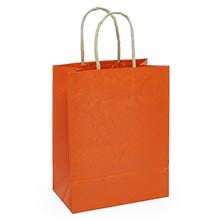 Premium Shadow Stripe Colored Kraft Shopping Bags