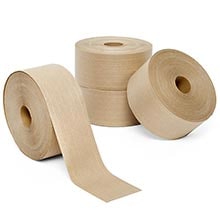 wexpw 3 Pack Water Activated Gummed Kraft Paper Tape, Brown Kraft Gum Tape for Picture Framing Secure Packing, Heavy Duty Adhesive - 36mm x 89yd