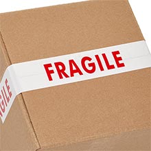 "Fragile" and Tamper Evident Printed Carton Sealing Tape