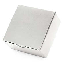 White Alligator Embossed Tuck Top Boxes