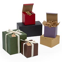 100 Kraft 6x6x6 Box One Piece with Tuck Lid Gift shops Favor Box