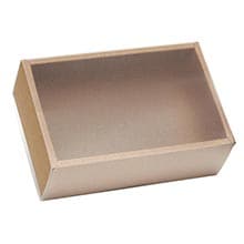 Double Wall Slide Open Boxes with Frosted PVC Lid