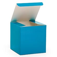 Peacock Gift Boxes - 4 X 4 X 4 - Cardboard - Quantity: 100 - Colored Gift Boxes - Caliper : 0.2 by Paper Mart