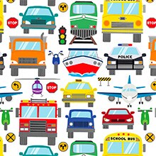 Traffic Jam Gift Wrap - 30 X 417' - Gift Wrapping Paper by Paper Mart