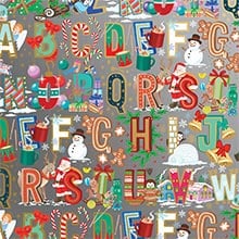 Christmas Alphabet Gift Wrap - 30 X 833' - Gift Wrapping Paper by Paper Mart