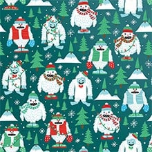 Yeti For The Holidays Gift Wrap - 30 X 833' - Gift Wrapping Paper by Paper Mart