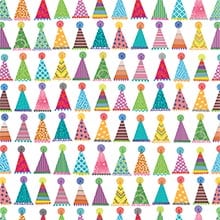 Party Hats Gift Wrap - 30 X 833' - Gift Wrapping Paper by Paper Mart