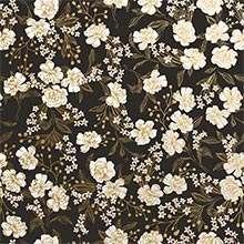 Retro Floral Charcoal Gift Wrap - 30 X 208' - Gift Wrapping Paper by Paper Mart