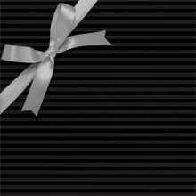 Black On Black Stripe Gift Wrap - 24 X 208' - Gift Wrapping Paper by Paper Mart