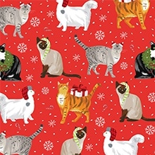 Christmas Cats Gift Wrap - 24 X 208' - Gift Wrapping Paper by Paper Mart