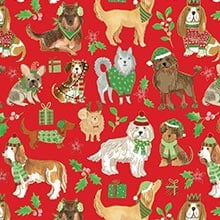 Canine Christmas Gift Wrap - 30 X 208' - Gift Wrapping Paper by Paper Mart