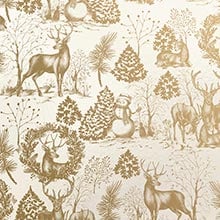 Winter Woods Gold Gift Wrap - 30 X 833' - Gift Wrapping Paper by Paper Mart