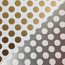 Double-Sided Gold/Silver Dot Gift Wrap - 30 X 417' - Gift Wrapping Paper by Paper Mart