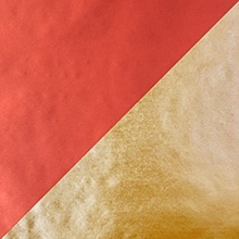 Double-Sided Red / Gold Kraft Gift Wrap Colored - 30 X 833' - Gift Wrapping Paper by Paper Mart