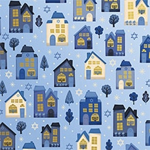 Hanukkah House Gift Wrap - 30 X 208' - Gift Wrapping Paper by Paper Mart