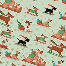 Sleigh Dog Gift Wrap - 24 X 208' - Gift Wrapping Paper by Paper Mart