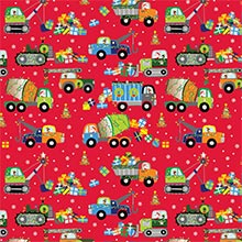 Christmas Construction Gift Wrap - 24 X 417' - Gift Wrapping Paper by Paper Mart