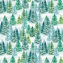 Snowy Trees Gift Wrap - 24 X 208' - Gift Wrapping Paper by Paper Mart