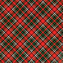 Red Gold Holographic Plaid Gift Wrap - 24 X 833' - Gift Wrapping Paper by Paper Mart