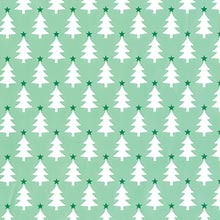 #h9389 Mint Little Star Tree - Gift Wrap - 30 X 417' - - Gift Wrapping Paper by Paper Mart