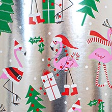 #k9371 Mingling Flamingos - Gift Wrap - 24 X 833' - - Gift Wrapping Paper by Paper Mart