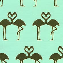 #k9314 Flamingo Heart - Gift Wrap - 24 X 417' - - Gift Wrapping Paper by Paper Mart