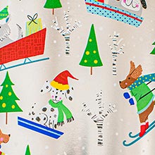 #m9321 Home Fur Christmas - Gift Wrap - 30 X 417' - - Gift Wrapping Paper by Paper Mart