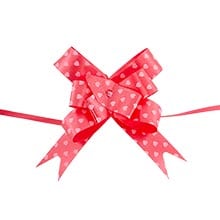 Pre-Tied Red Satin Bows - 4 1/2 Wide, Set of 12, Wired Craft Ribbon,  Christmas, Valentine's Day, Wedding Embellishments, Gift Basket, Birthday 