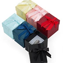 Jewelry Boxes with Bow – Assorted Colors