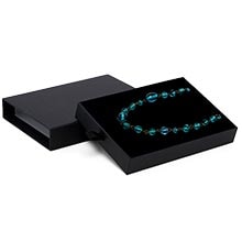 Black Slide Open Jewelry Boxes with Satin Pull