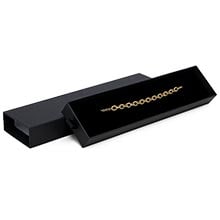 Black Slide Open Jewelry Boxes with Satin Pull