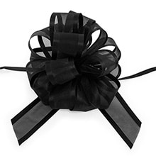 4" & 6" Arabesque Pom Pom Fabric Pull Bows