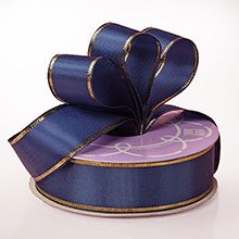 7/8" Gold Edge Satin Ribbon