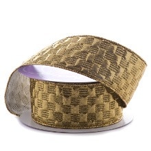 Quilted Shaped Metallic Ribbon