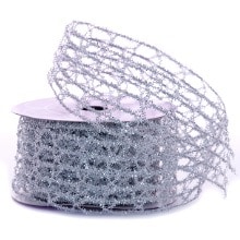 Metallic Open Mesh Tinsel Ribbon