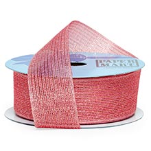 Open Weave Metallic Striped Ribbon