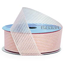 Open Weave Metallic Striped Ribbon